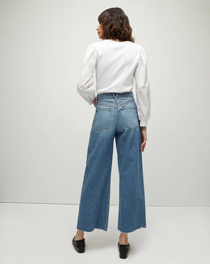 Taylor Cropped Wide-Leg Jean in Enough Said