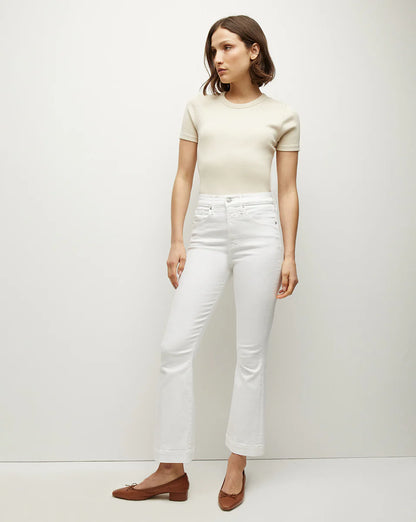 Carson Kick-Flare Jean in White