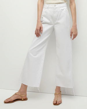 Taylor Cropped Wide-Leg Jean in White