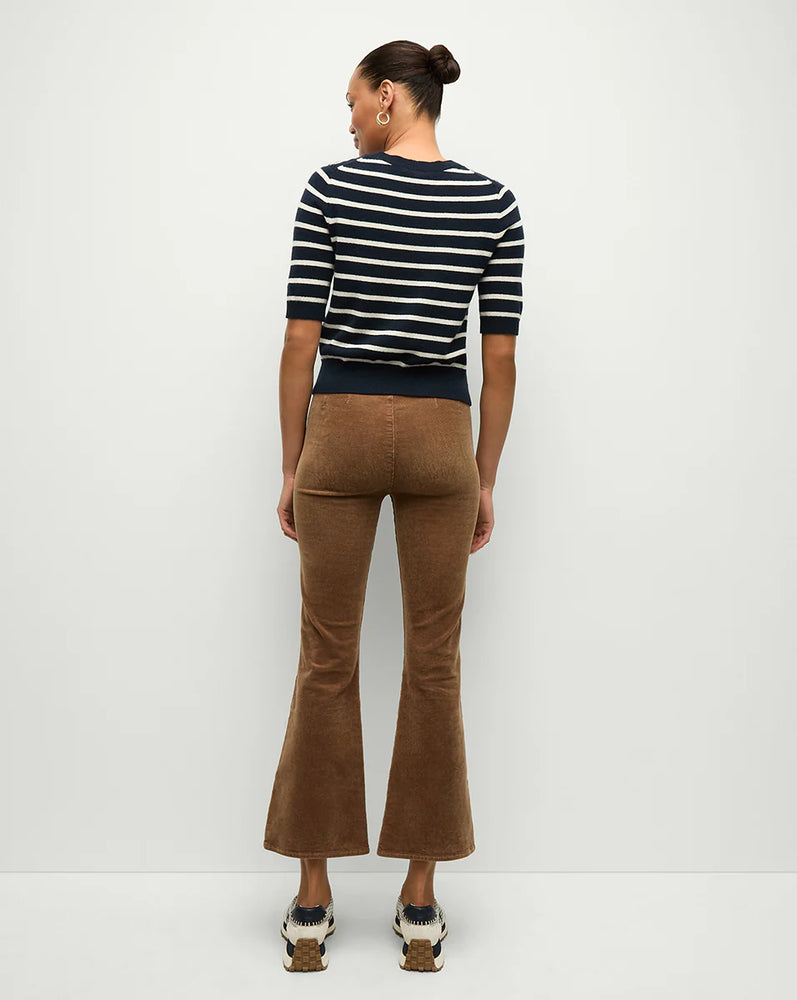 Carson Corduroy Off-Duty Kick-Flare Pant in Deep Ochre