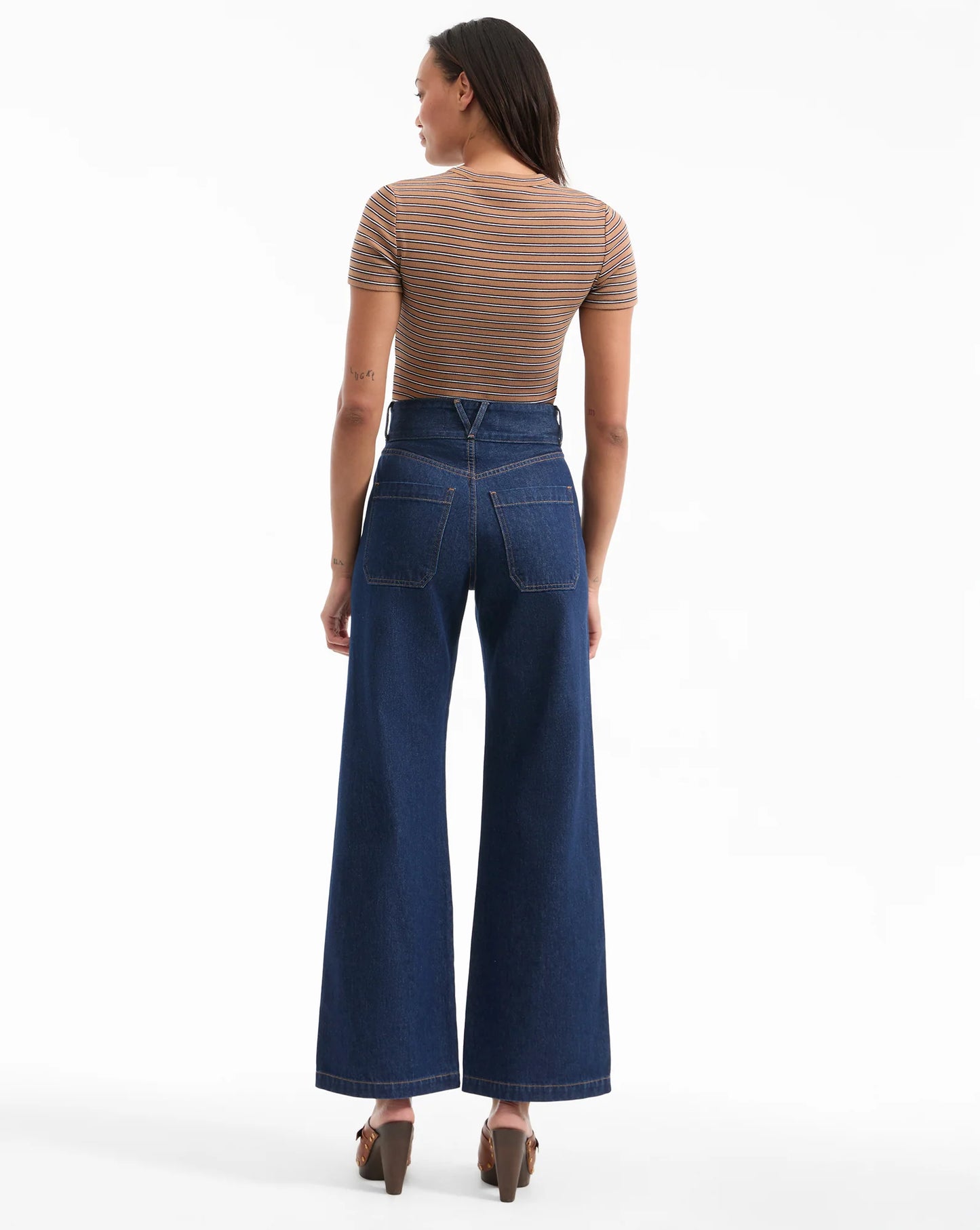 Taylor Patch-Pocket Wide-Leg Jean in Indigo Rinse