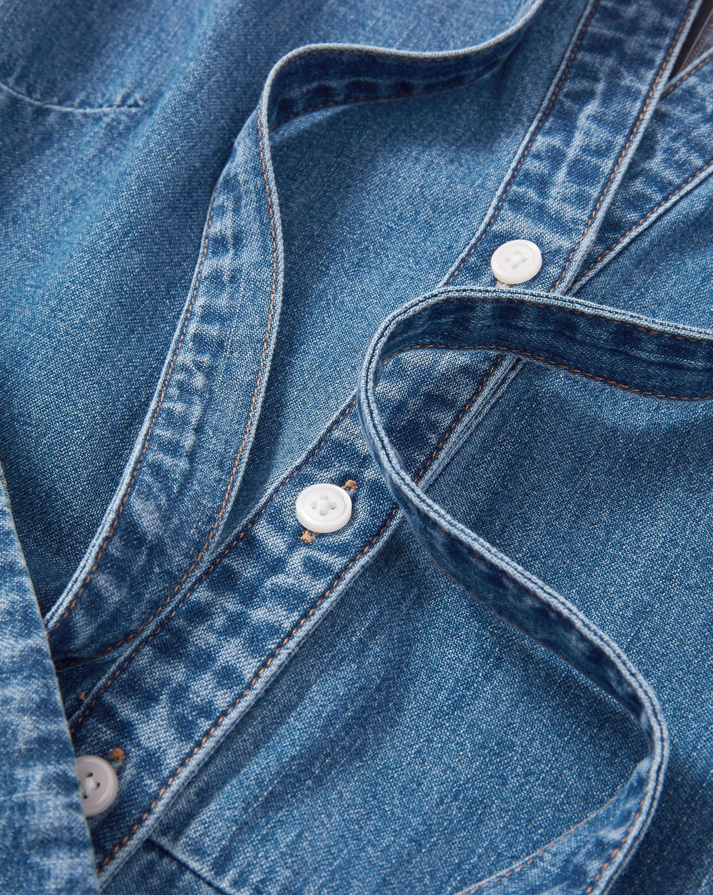 Honora Denim Midi Shirtdress in Serendpity