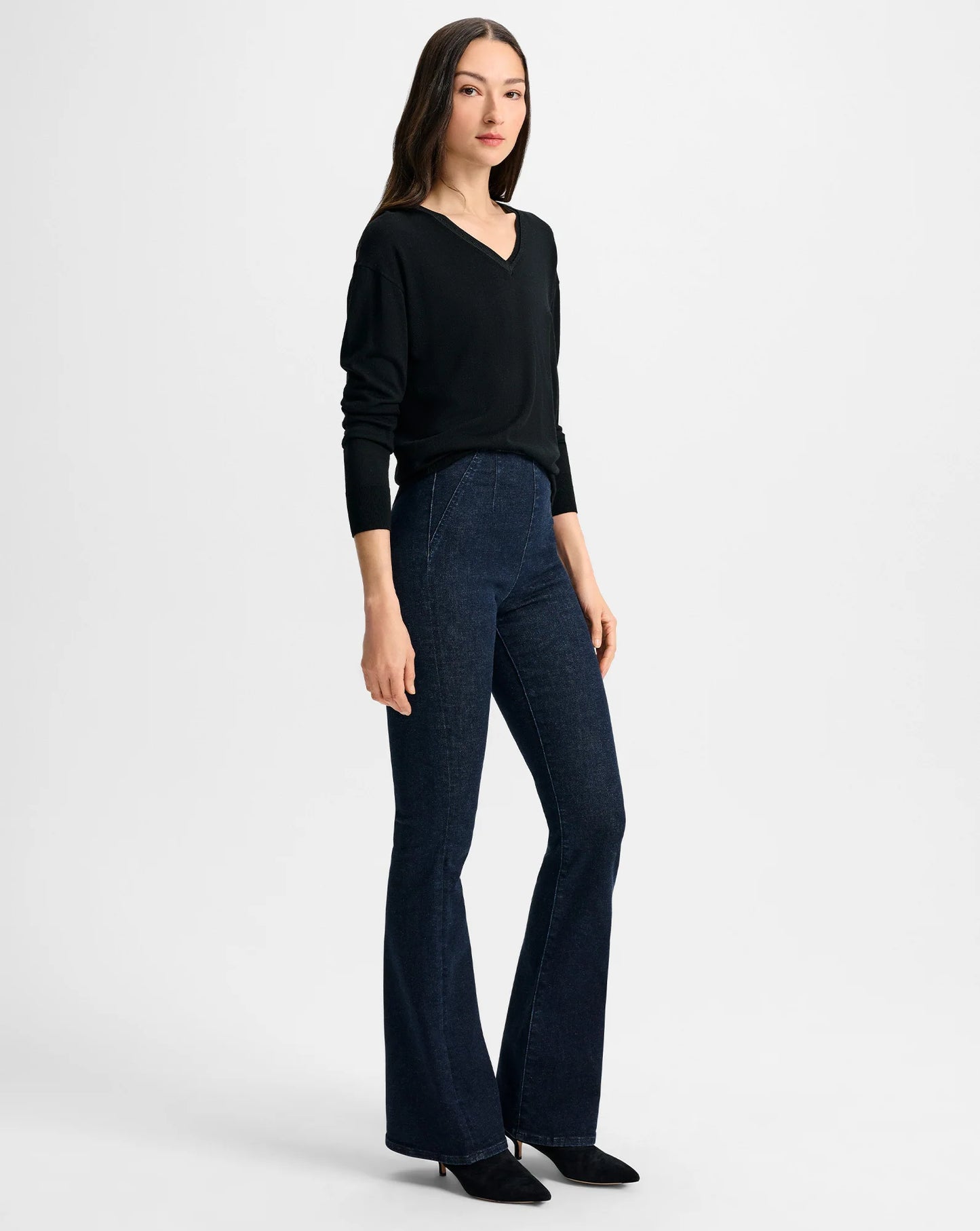 Beverly Off-Duty Skinny-Flare Jean in Oxford