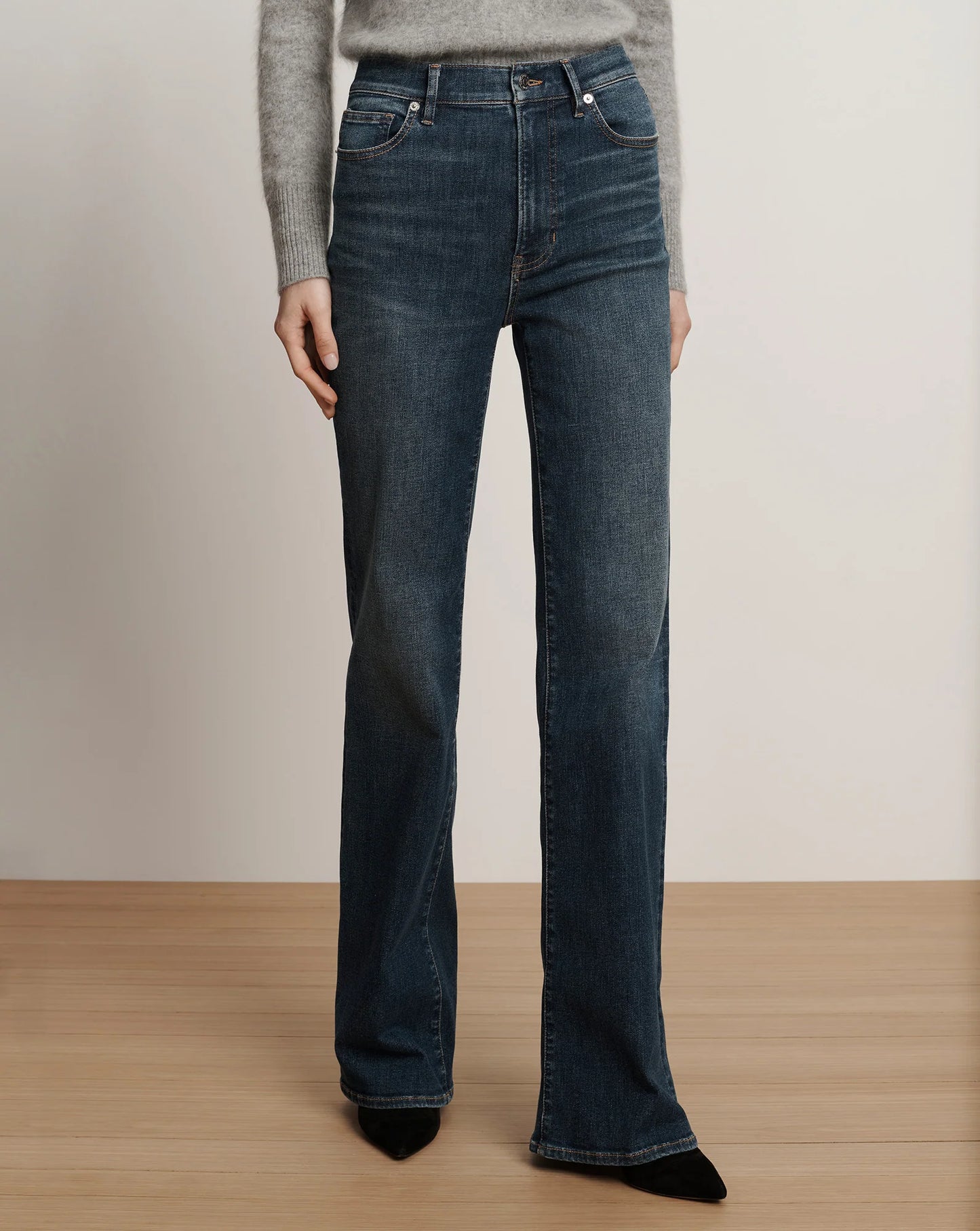 Crosbie Slim Wide-Leg Jean in City Lights