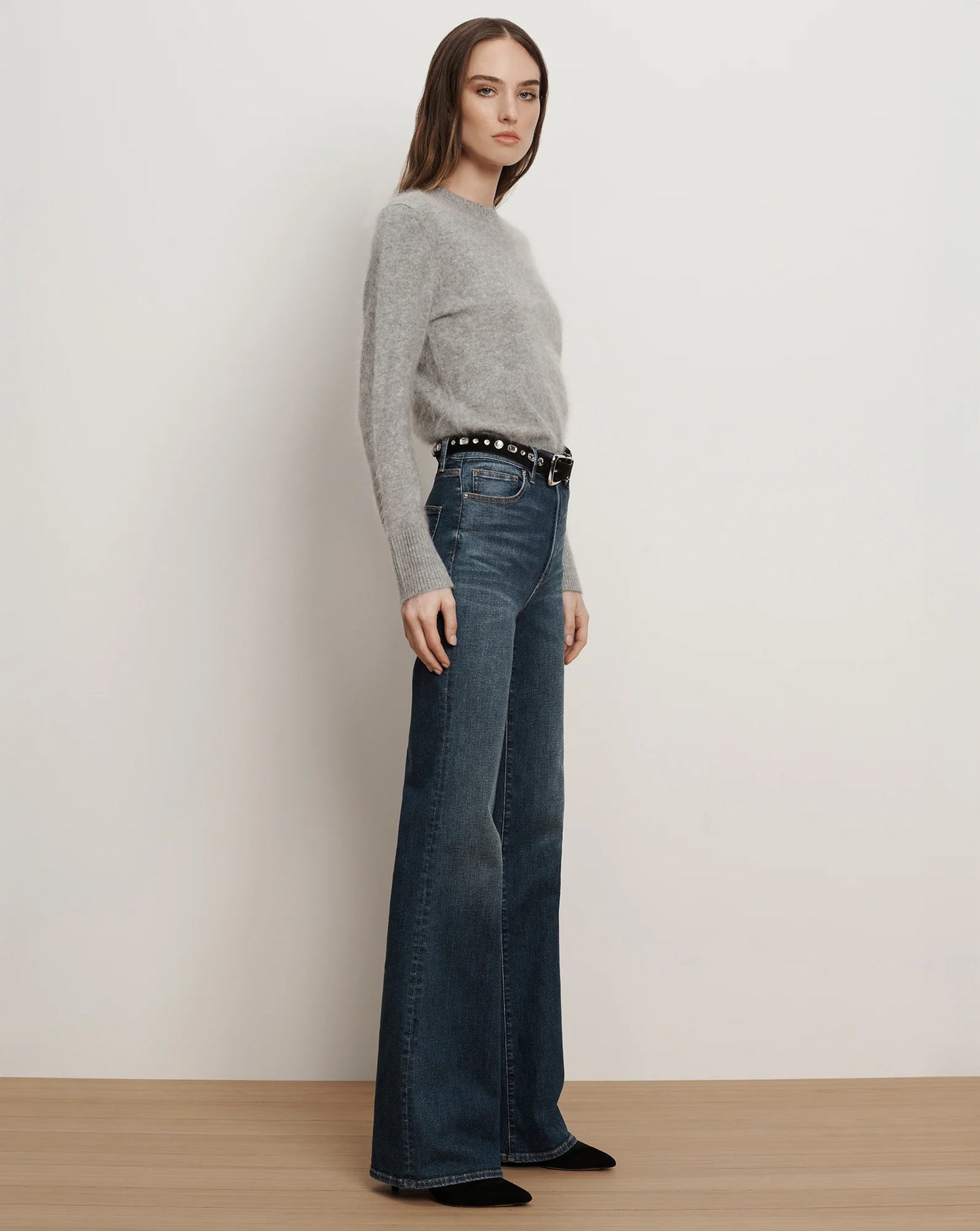 Crosbie Slim Wide-Leg Jean in City Lights