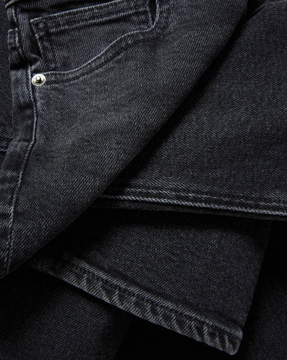 Leah Straight-Leg Jean in Washed Onyx