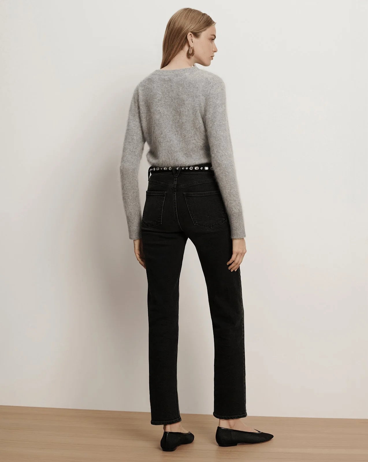 Leah Straight-Leg Jean in Washed Onyx