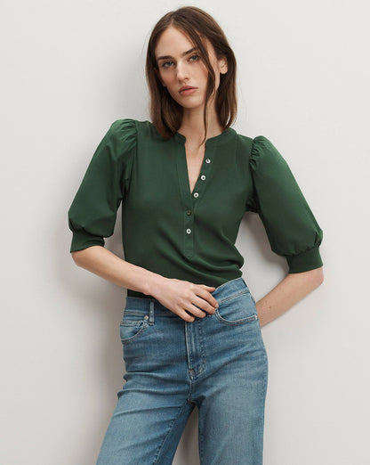 Coralee Top in Dark Hunter Green