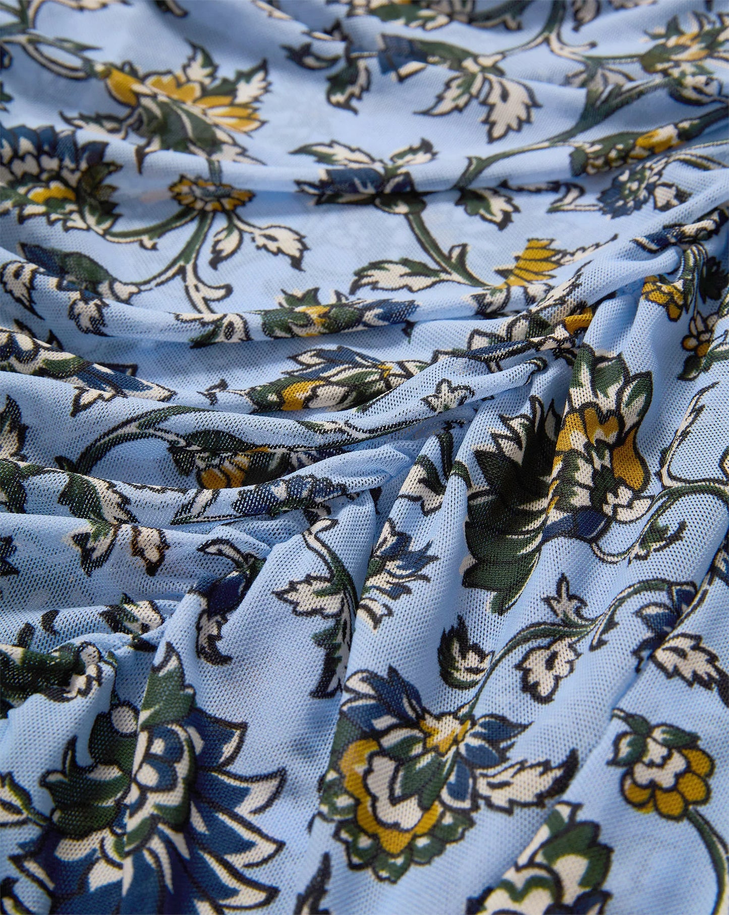 Sylviani Floral Midi Dress in Ice Blue Multi