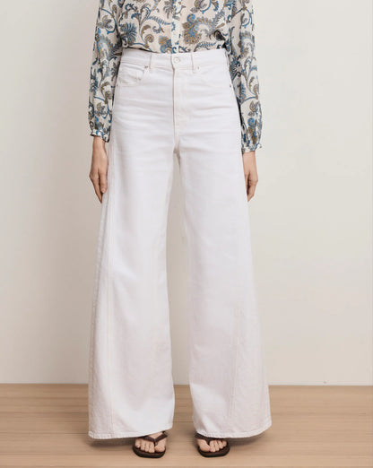 Vicki Extra-Wide-Leg Jean in White
