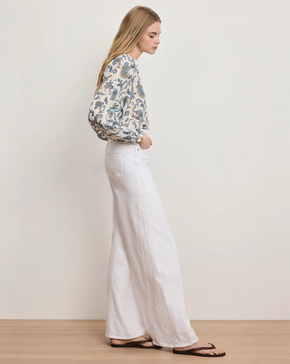 Vicki Extra-Wide-Leg Jean in White