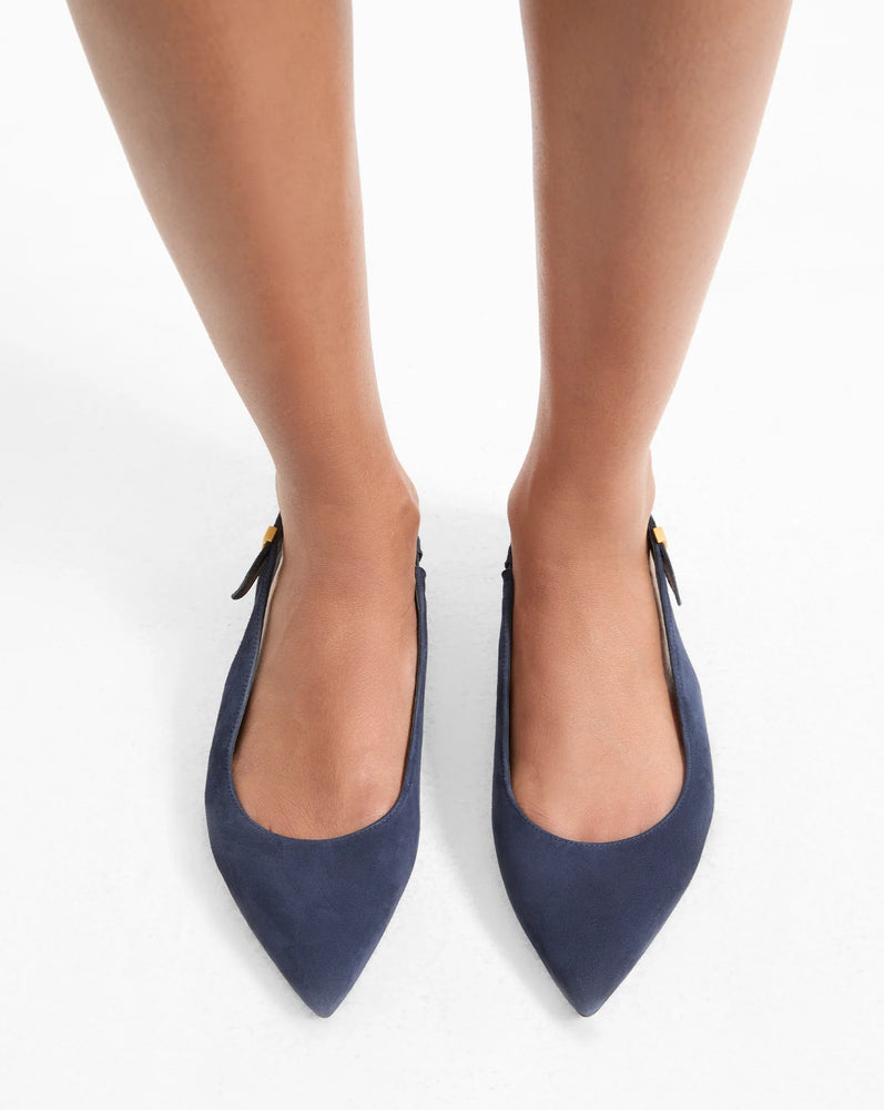 Shina Slingback Flat in Navy