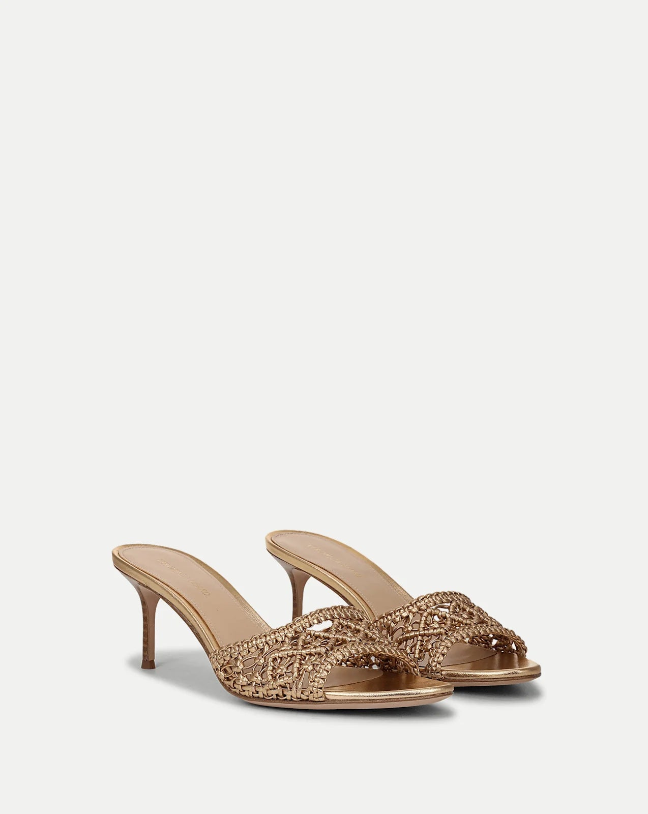 Tia Macrame Sandal in Pale Gold