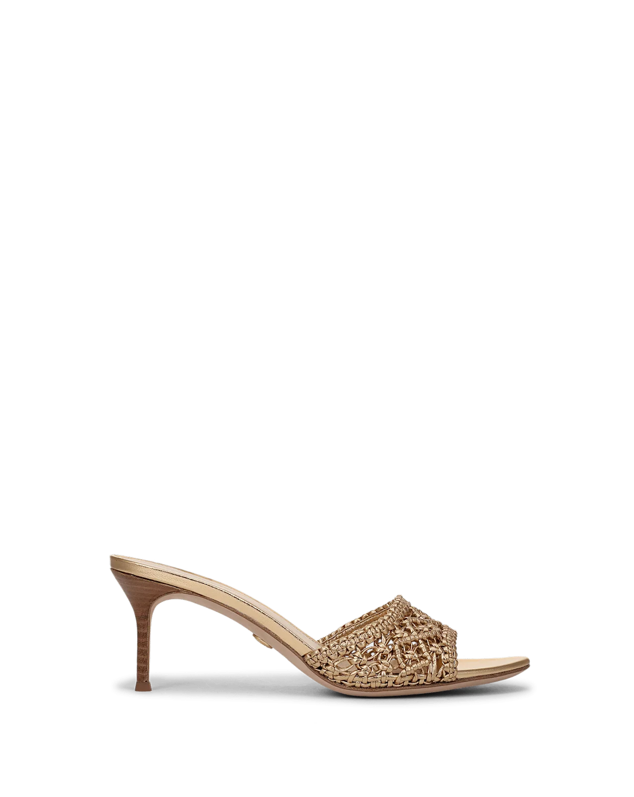 Tia Macrame Sandal in Pale Gold