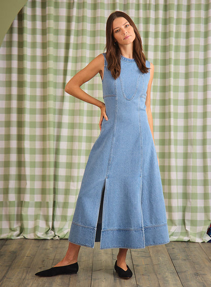 Sedona Dress in Vintage Denim