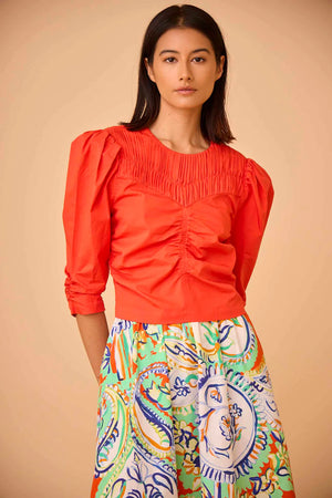 Jaqueline Top in Red Orange