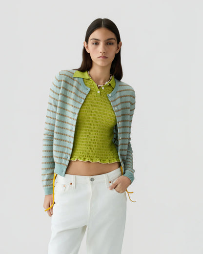 Jane Cardigan in Sage Brush Combo