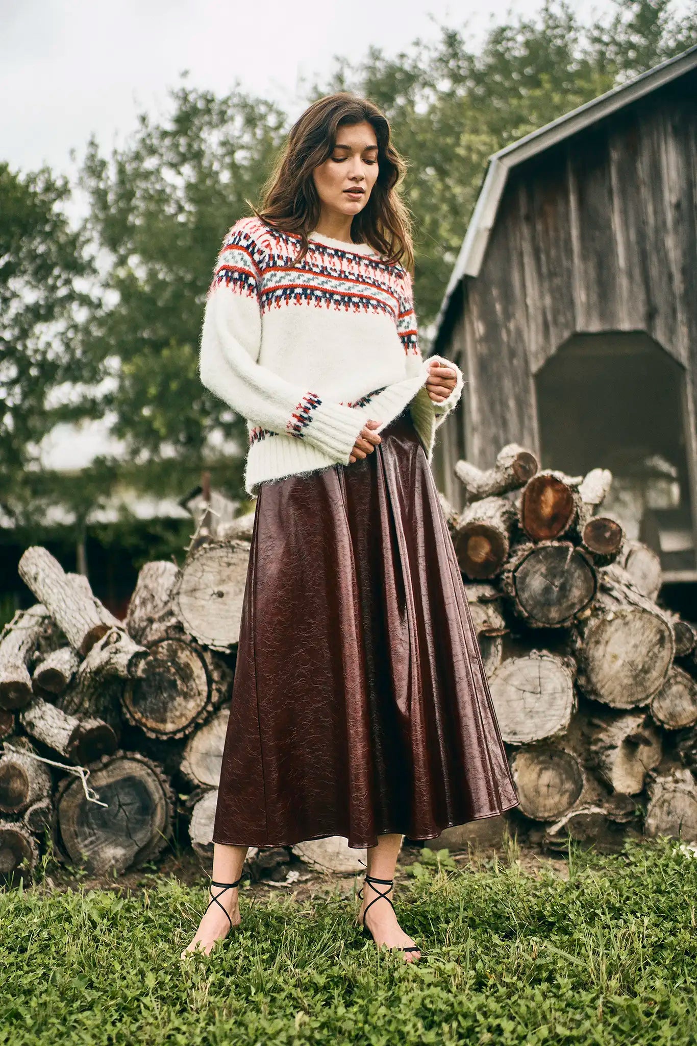 Atlyn Skirt in Oxblood