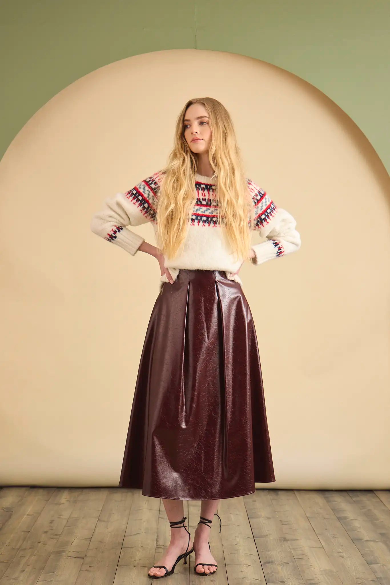 Atlyn Skirt in Oxblood
