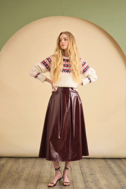 Atlyn Skirt in Oxblood