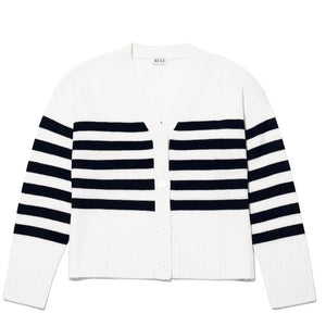 The Raffa Sweater in Cream/Navy