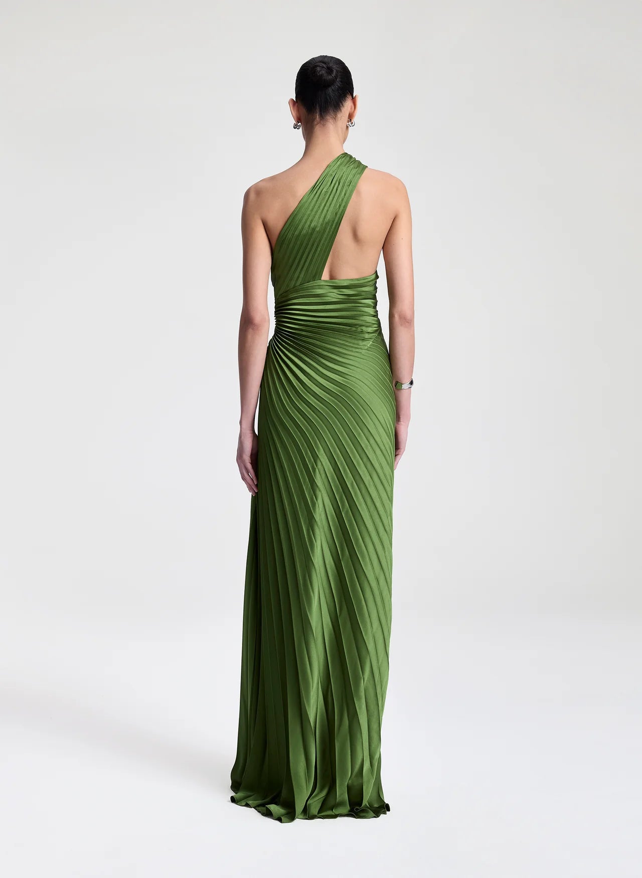 Lara Satin Pleated Gown