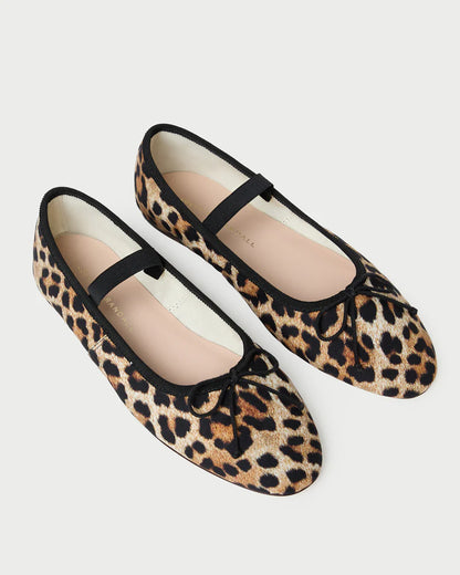 Leonie Leopard Jersey Ballet Flat