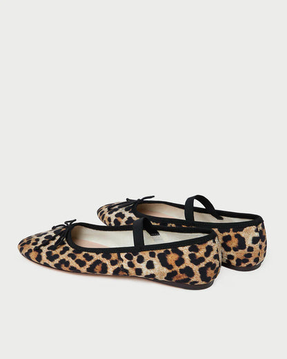 Leonie Leopard Jersey Ballet Flat