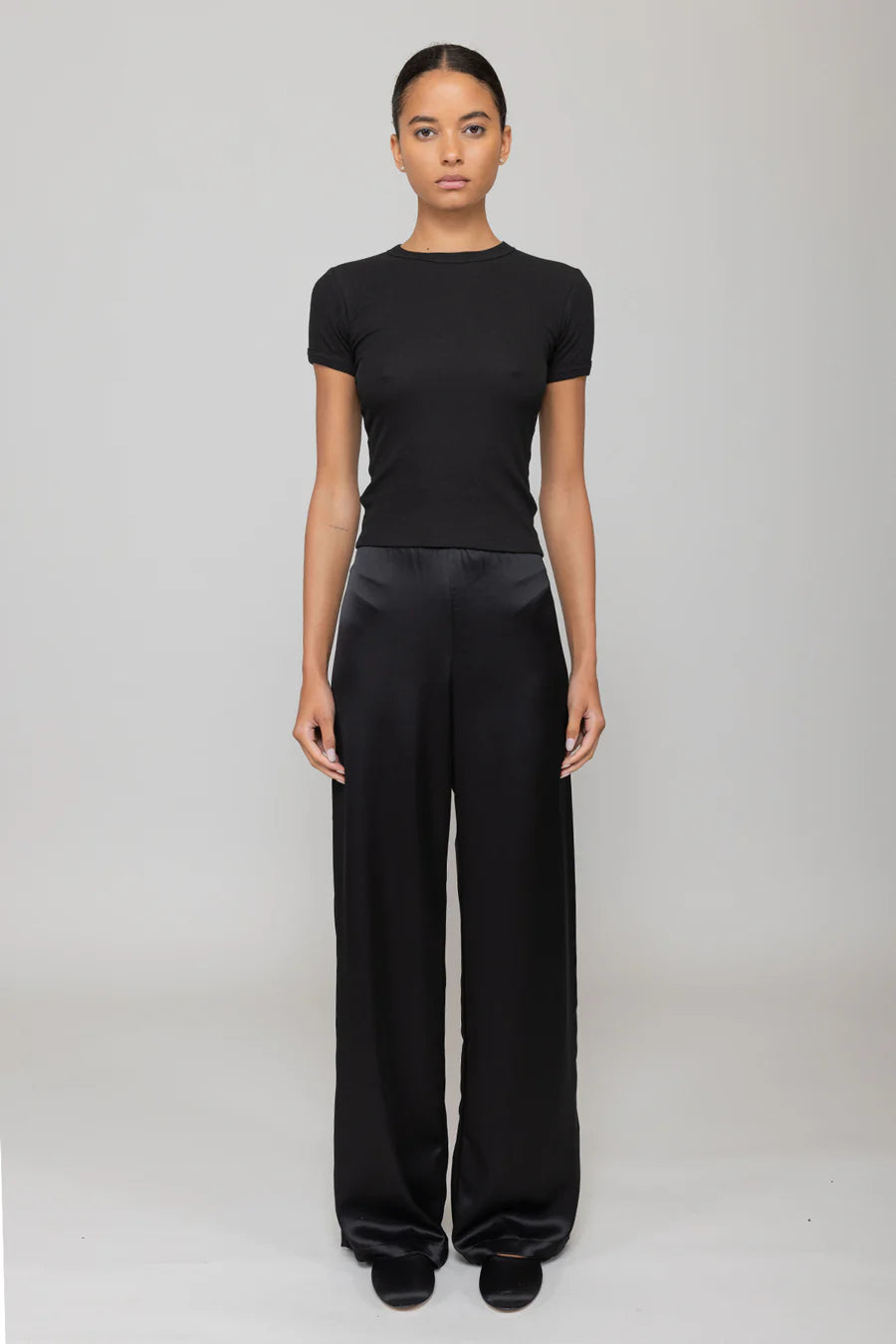 Kelly Slim Fit Tee in Black