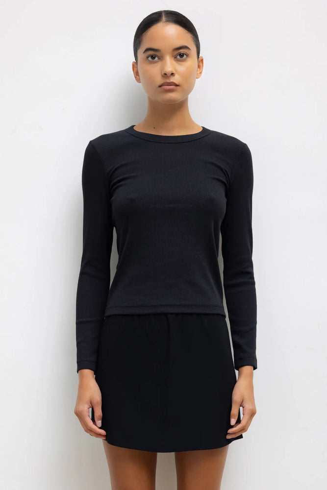 Kelly Slim Fit Long Sleeve in Black