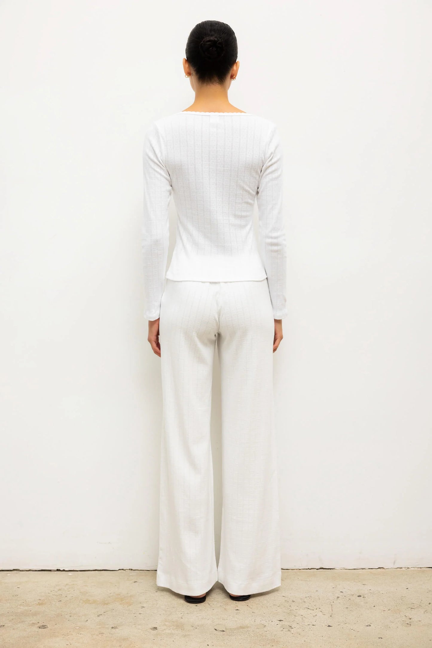Pointelle Boxer Pant in White