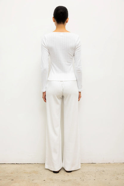 Pointelle Boxer Pant in White