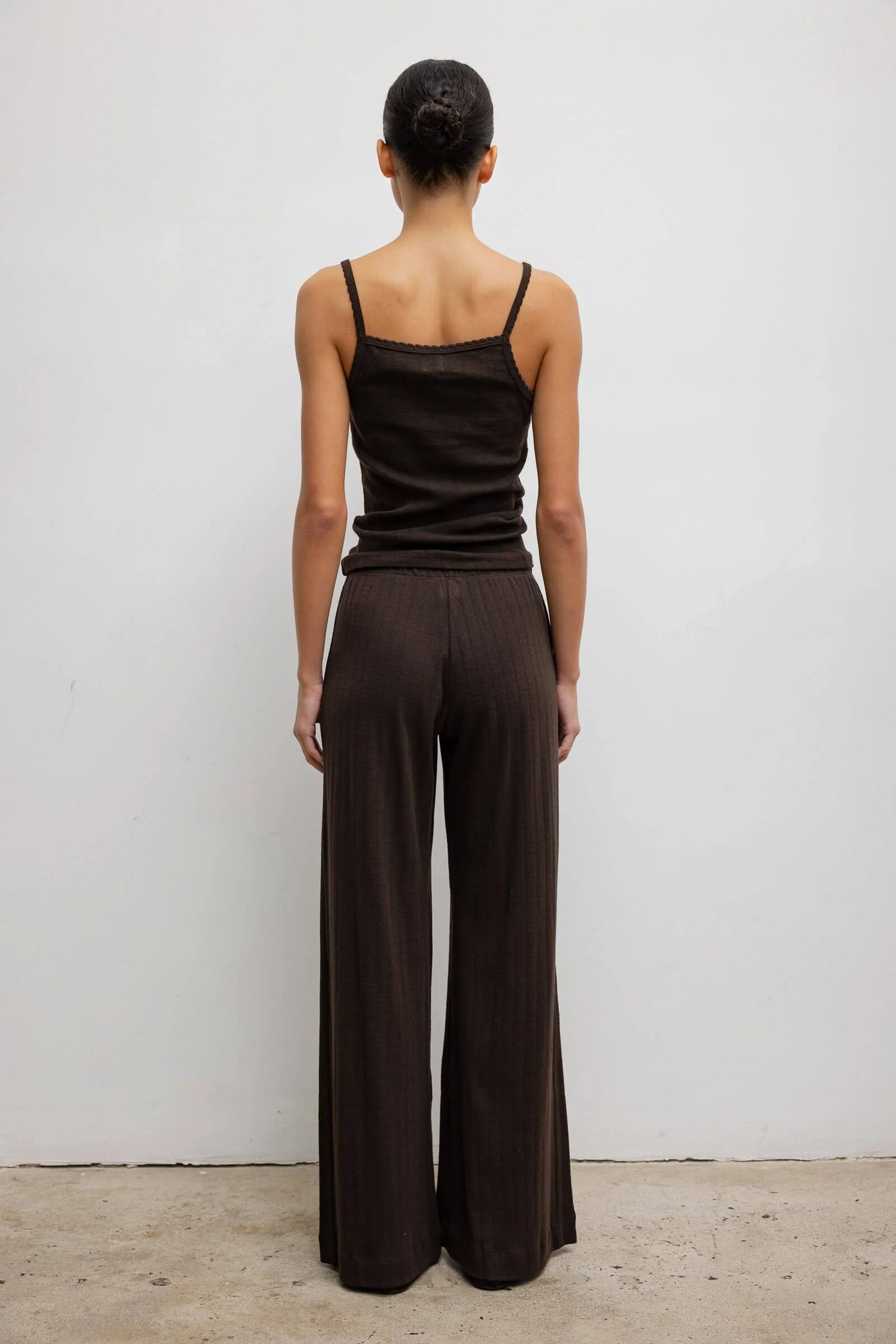Pointelle Boxer Pant in Choco