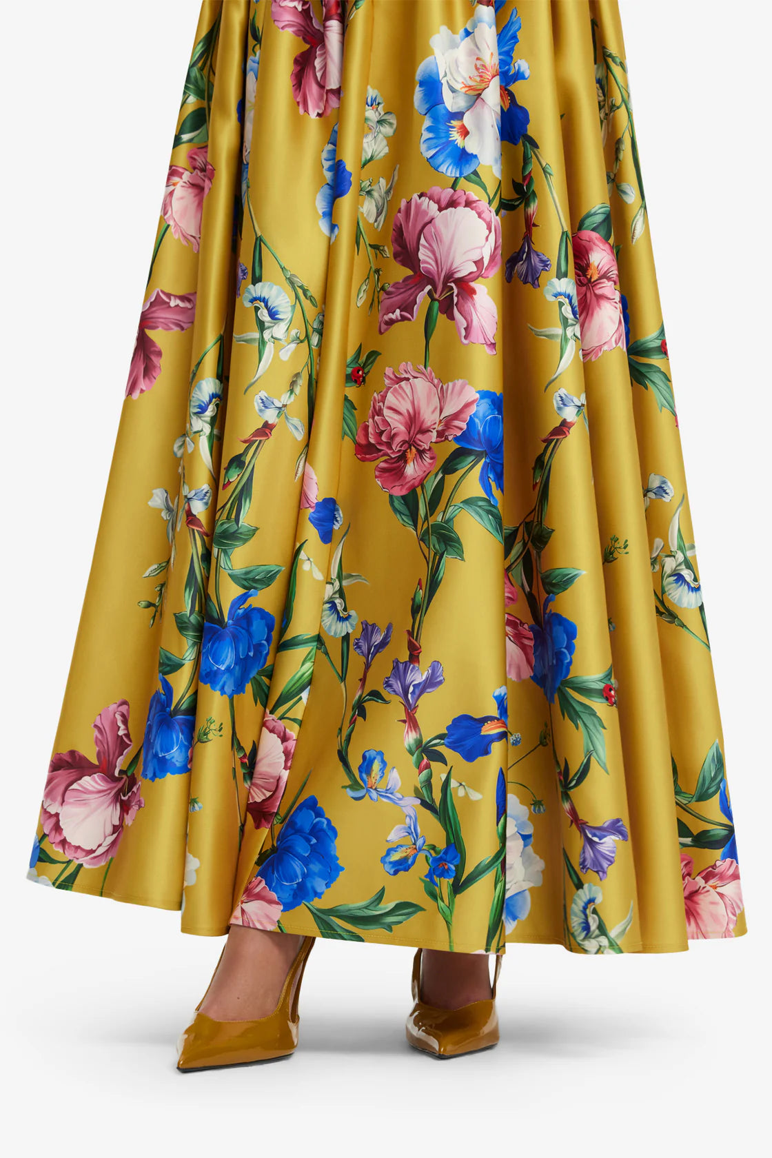 Reinette Skirt in Mustard Garden Print