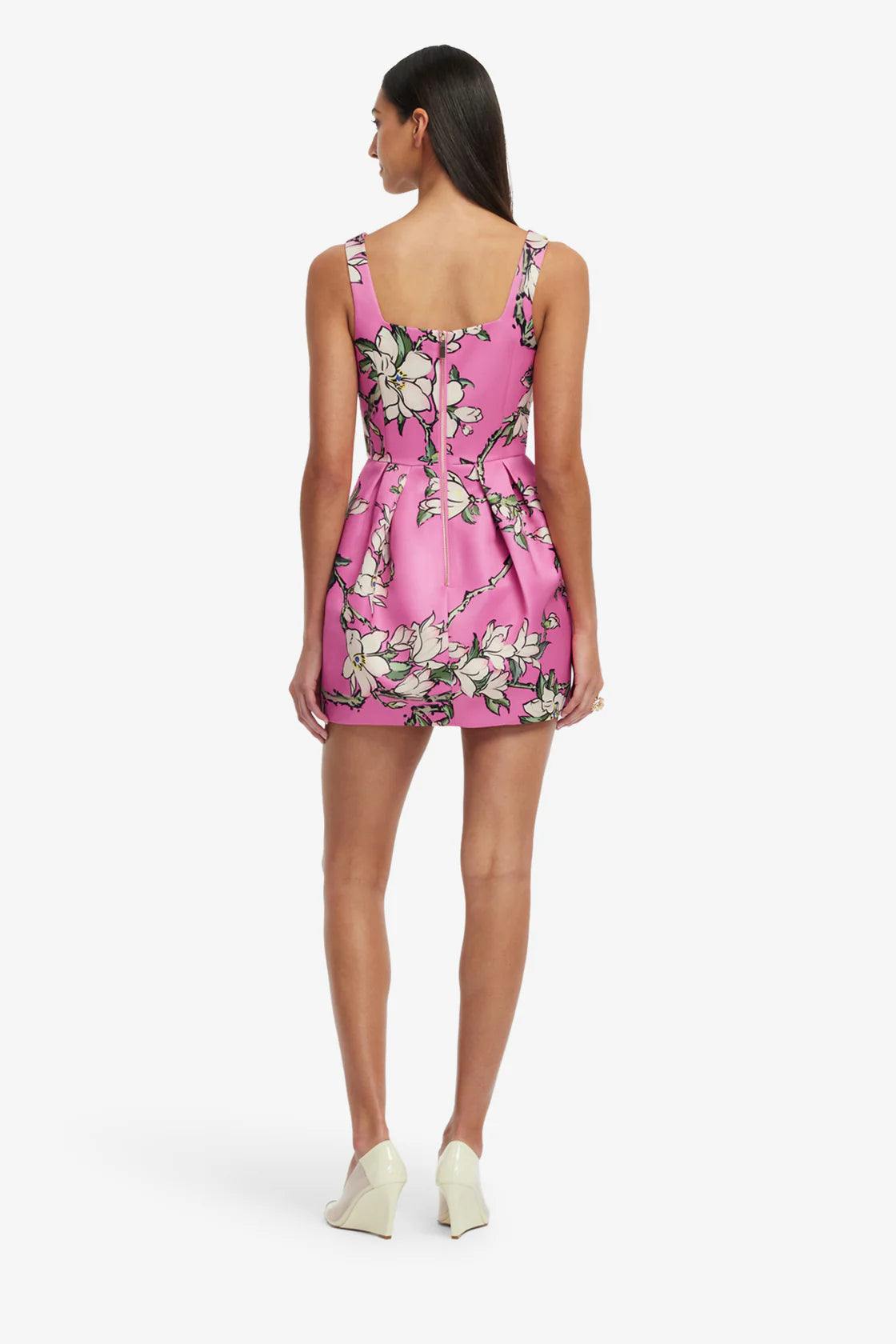 Piper Mini Dress in Pink Magenta Print