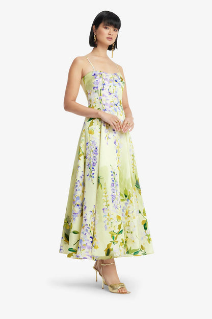 Mariela Midi Dress in Wisteria Print
