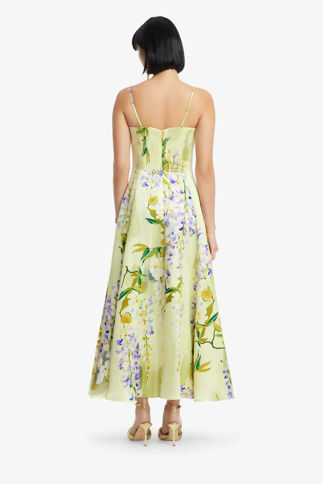 Mariela Midi Dress in Wisteria Print