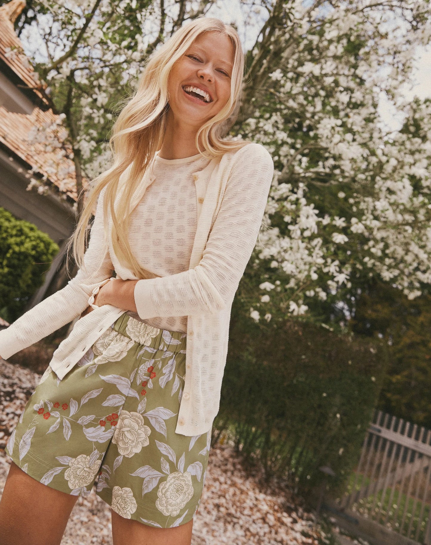 Fallon Short in Artichoke and Lilac Multi
