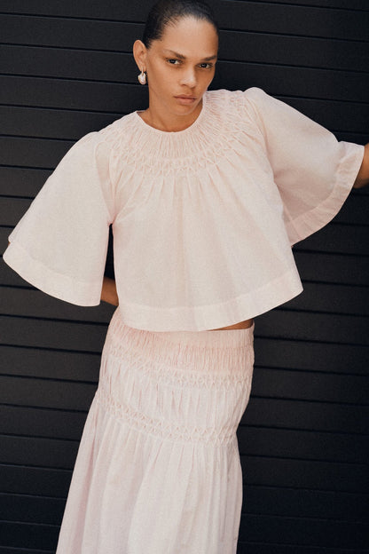 Sanjh Top in Lotus