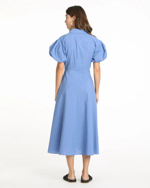 Elza Dress in Medium Oxford Blue