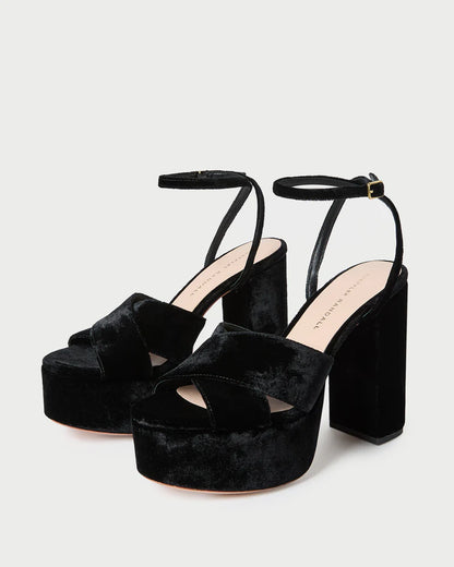 Loretta Platform Sandal in Black