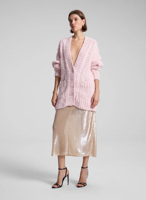 Lou Cashmere Silk Oversized Cardigan