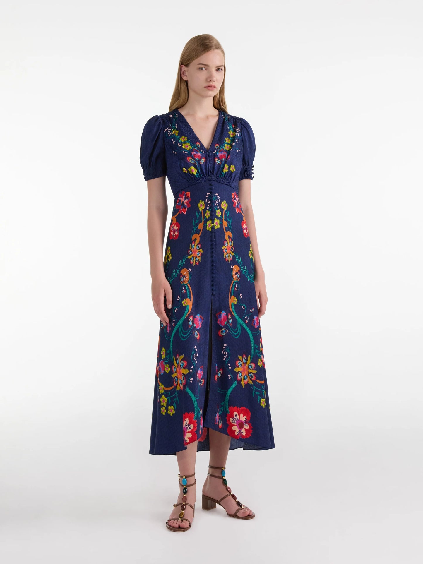 Lea Long Dress in Corsage Bloom