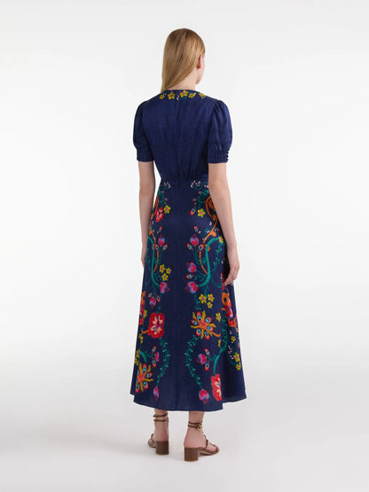 Lea Long Dress in Corsage Bloom