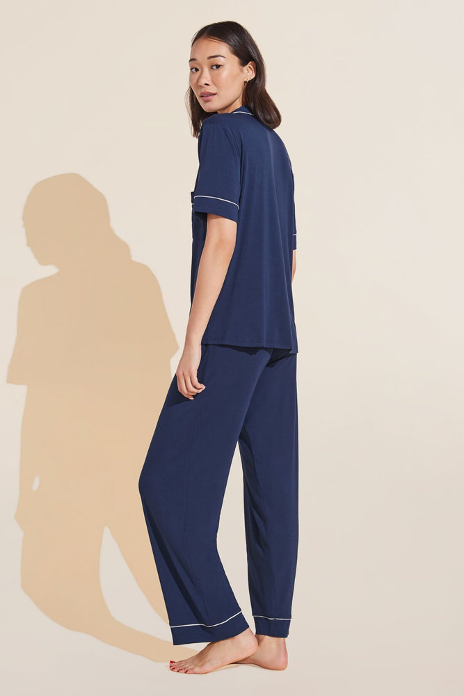 Gisele TENCEL™ Modal Short Sleeve & Pant PJ Set in Navy/Ivory