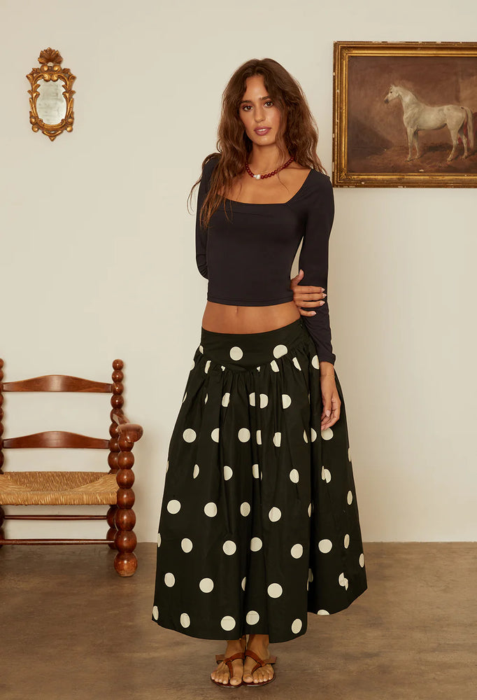 Zoe Polka Dot Full Skirt