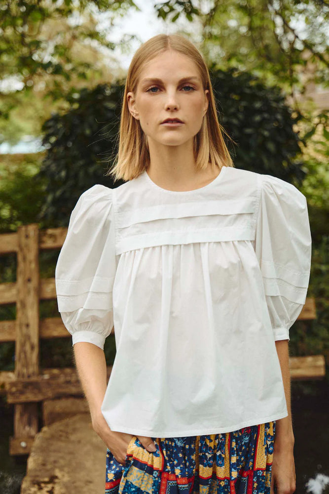 Lydia Top in Bright White