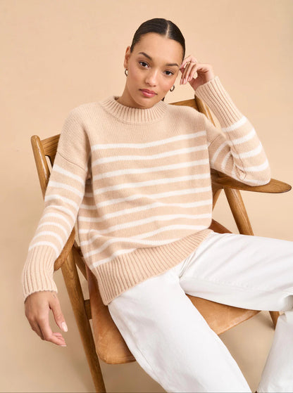 Marin Sweater in Camel/Cream