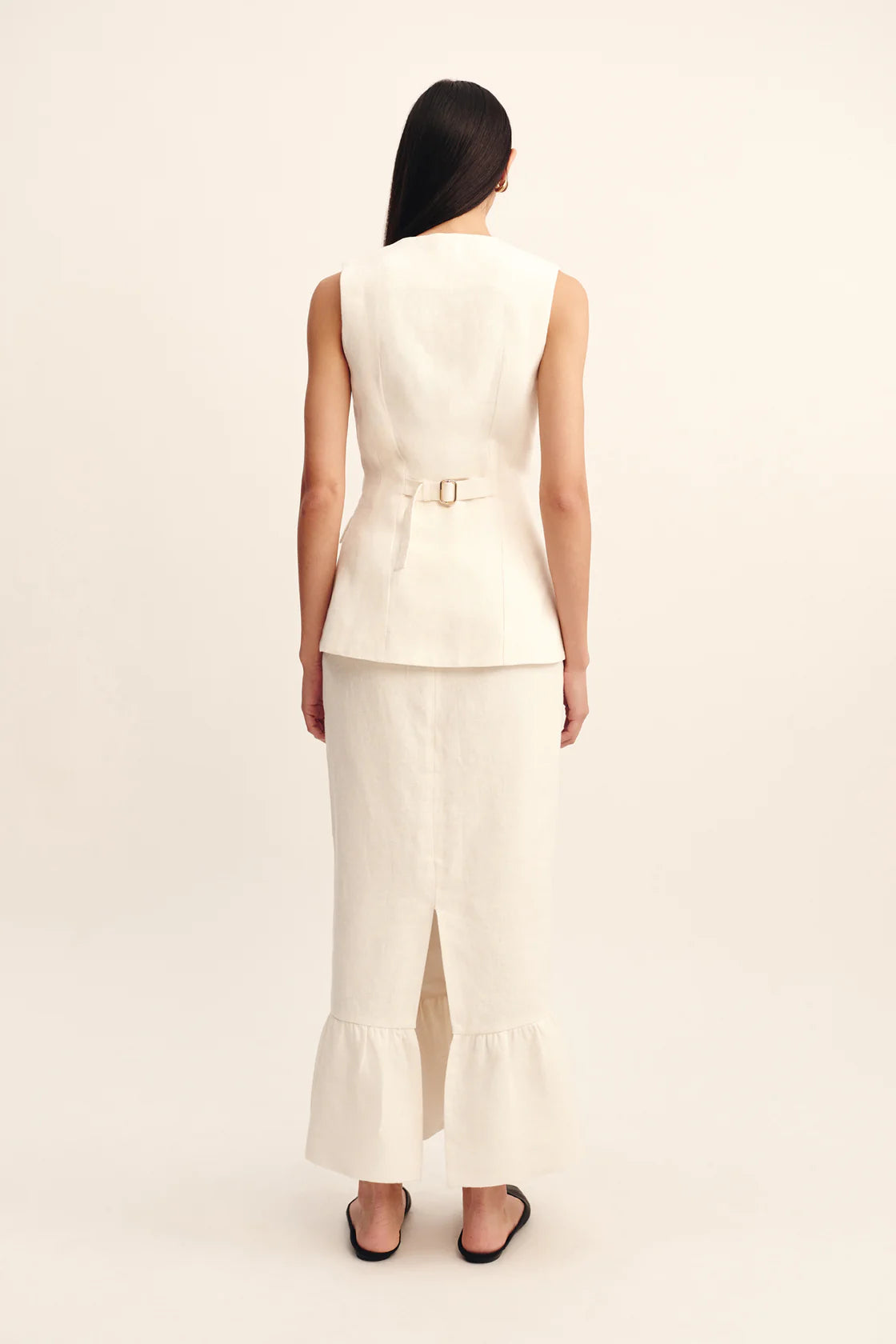 Matilda Column Skirt in Cream