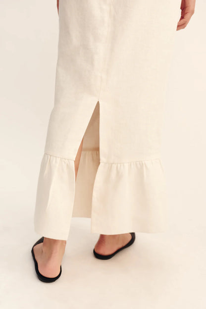 Matilda Column Skirt in Cream